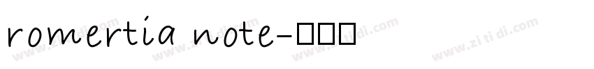 romertia note字体转换